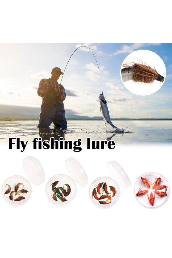 6X 12 Realistic Nymph Scud Fly For Trout Fishing Bait Insect Lure