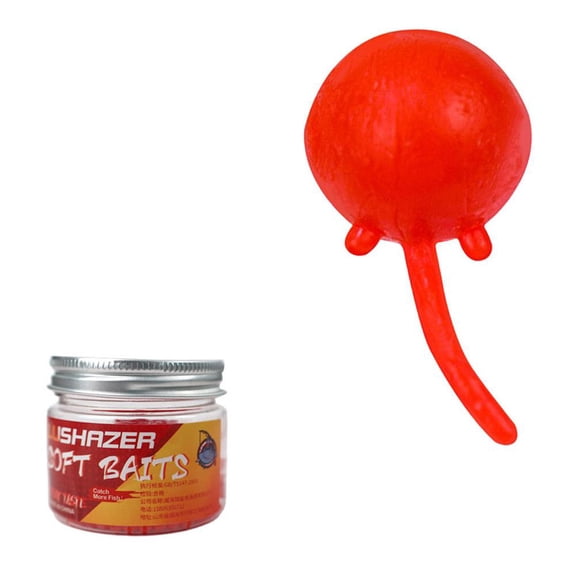 SHAPERME Rubber Bionic Fish Bait Dynamic Fishing Soft Bait Ball with Tail
