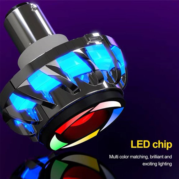 BQLQBQLQ Angel Eye Flash Motorcycle Headlight Tail Brake Rear LED Motorbike