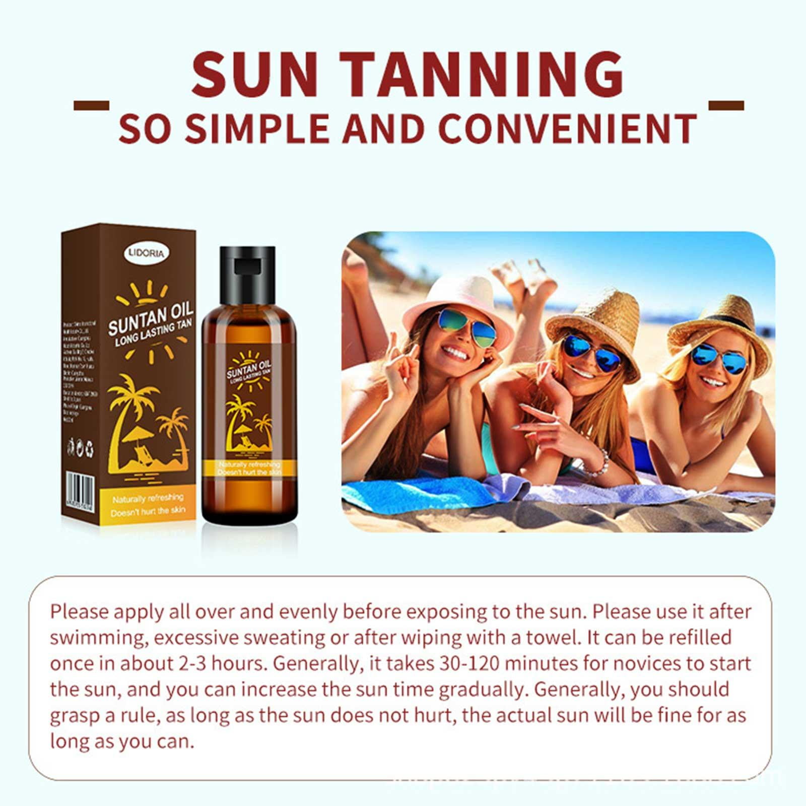 BQLQBQLQ Beaches Tanning Lotion Tanning Oil Dark Natural Bronzer Lotion Tanning M4C6