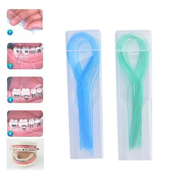 BQLQBQLQ Dental Floss Threaders Loop r Flossing Implant Bs Braces wire Ndle