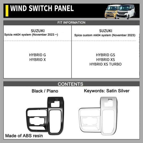 BQLQBQLQ For Spacia Custom 24 Center Control Panel Cover Trim Dection Cover Trim I5