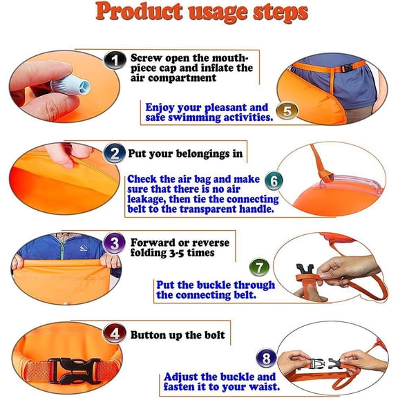 BQLQBQLQ Iatable Open Water Swim Buoy AirDry Bag Device Float SALE Buoy Tow NEW