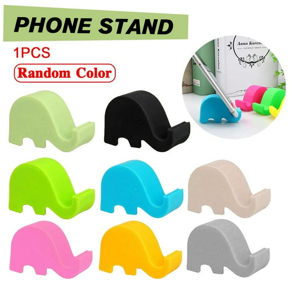 BQLQBQLQ Mobile Phone Holder Lovely Elephant Desk Mounts Plastic For Cell Stand