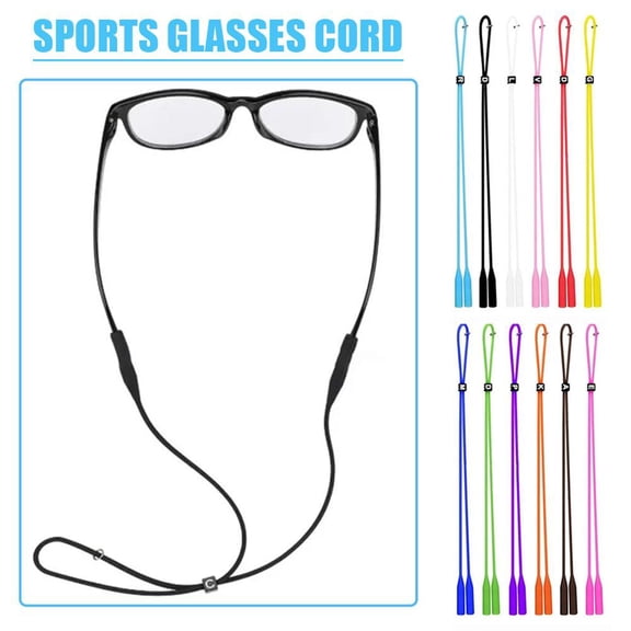 BQLQBQLQ Silicone round head buckle adjustable sports glasses lanyard