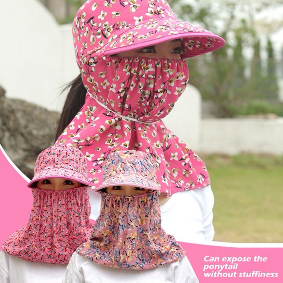 Summer Womens Sunscreen Face and Neck Protection Sun Hat Cycling Face Mask