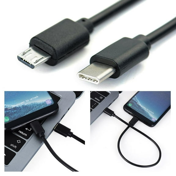 BQLQBQLQ USBC Type C to Micro USB Male Sync OTG Charge Data 031M Cord Trans New