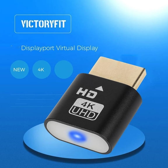 BQLQBQLQ VGA Virtual Display Adapter HDMIcompatible 14 DDC EDID Dummy Plug Headless B9