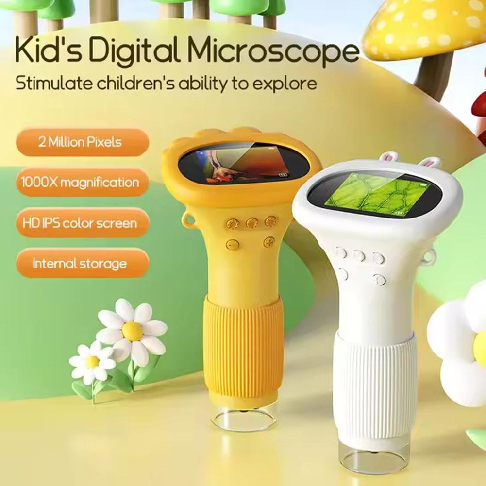 BQLQBQLQ Yellow Portable Optical Microscope Magnifier Toy Hand Held Bqlqbqlq yellow portable optical microscope magnifier toy hand held
