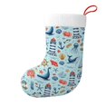 BQQLLBD Nautical Helms Lighthouse Anchors Fish Whale Christmas Stocking