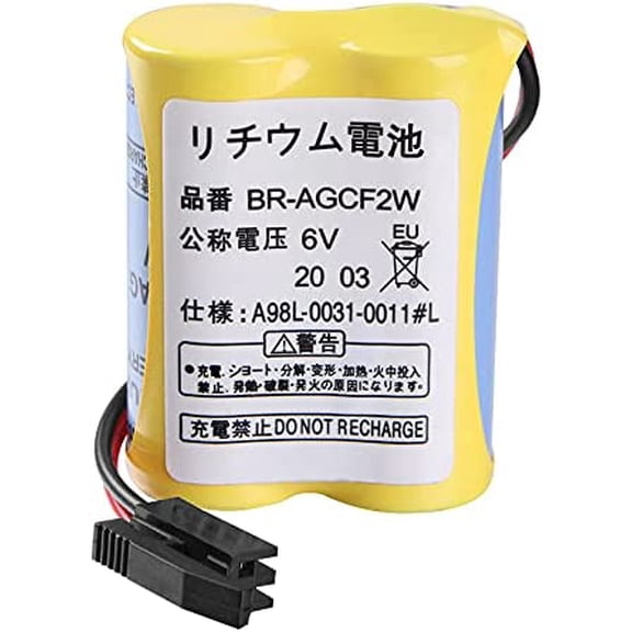 BR-AGCF2W 6V PLC for Fanuc System Battery A98L-0031-0011 with Black Plug