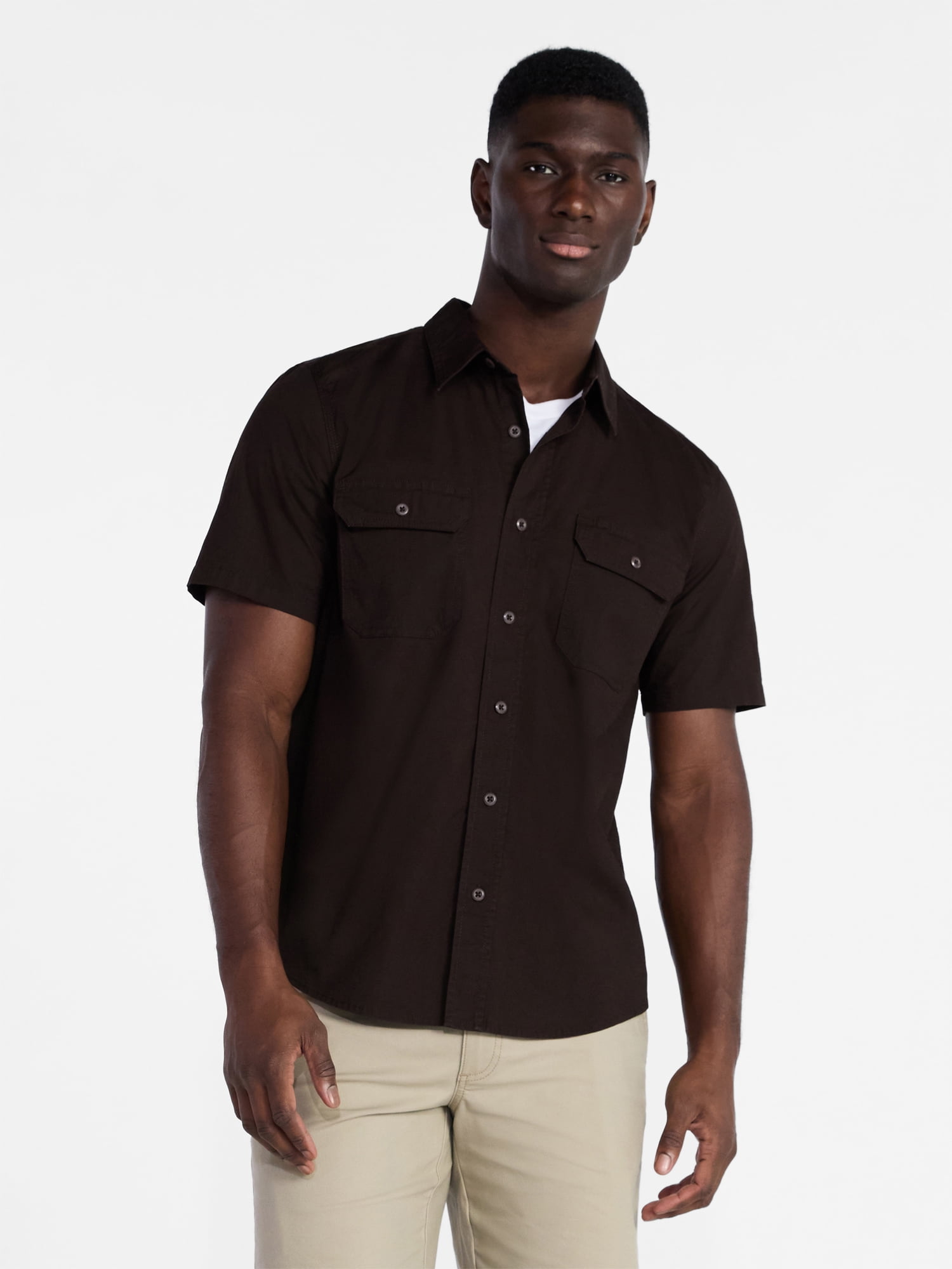 Brahma Men's Ripstop Shirt with Short Sleeves, Sizes S-3XL
