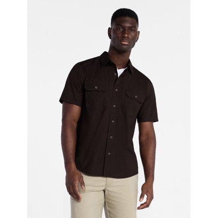 Brahma Men's Ripstop Shirt with Short Sleeves, Sizes S-3XL