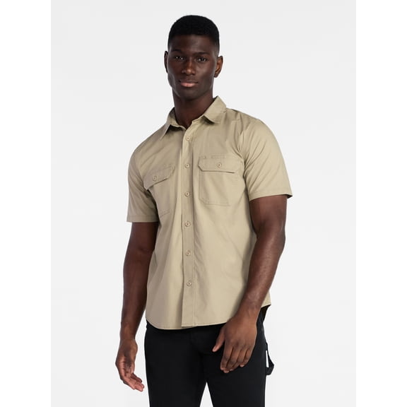 Brahma Men's Ripstop Shirt with Short Sleeves, Sizes S-3XL