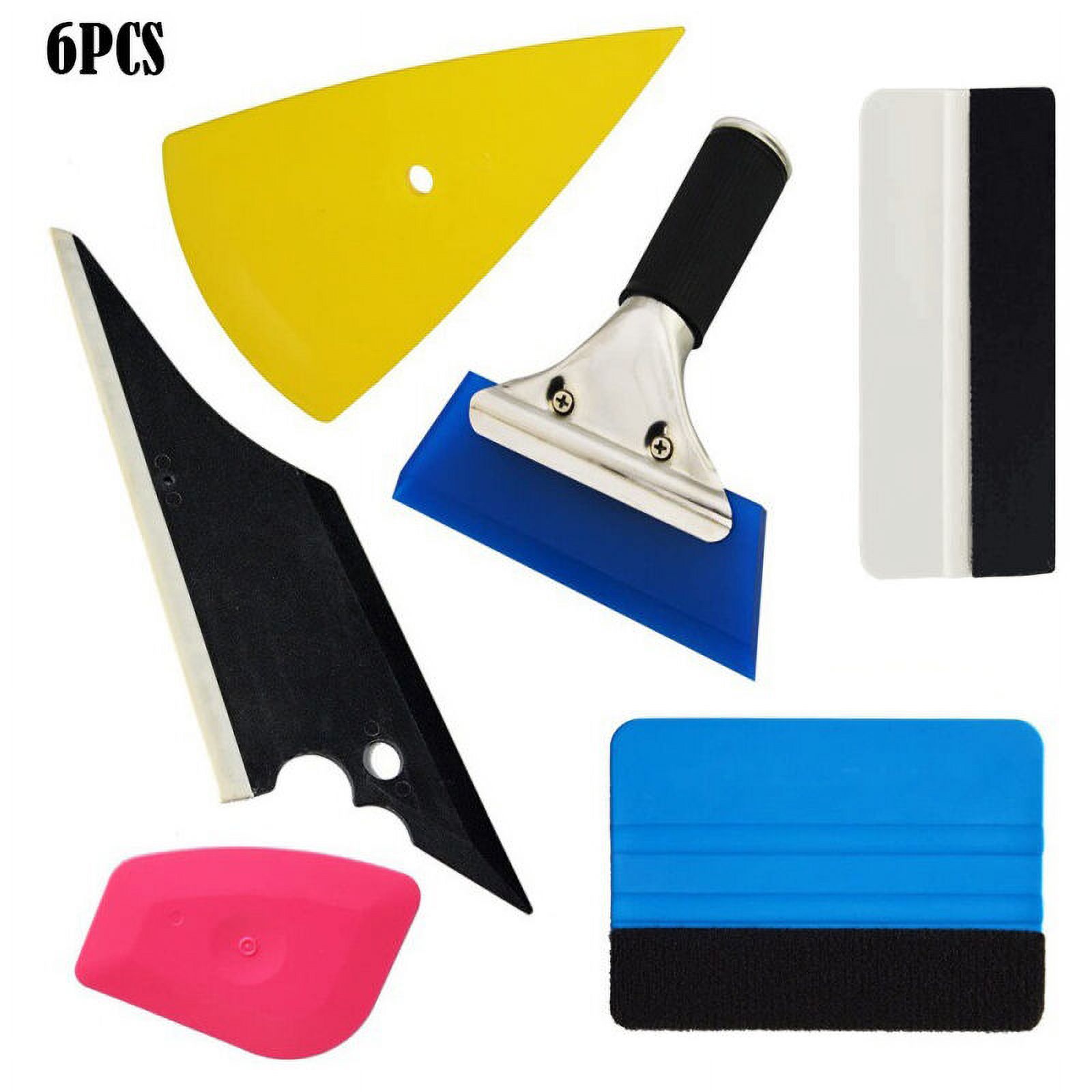 BRVie Kit Covering Vinyl Car Window Film Tools, 6 PCS Vehicle Glass