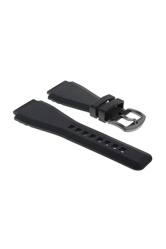 BR01 BR-03 SILICONE RUBBER STRAP BAND BRACELET FOR BELL & ROSS B & R BLACK PVD