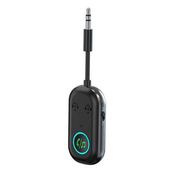 BR08 Car Bluetooth Receiver and Transmitter RX and TX Both Support Connecting Two Blue y19914