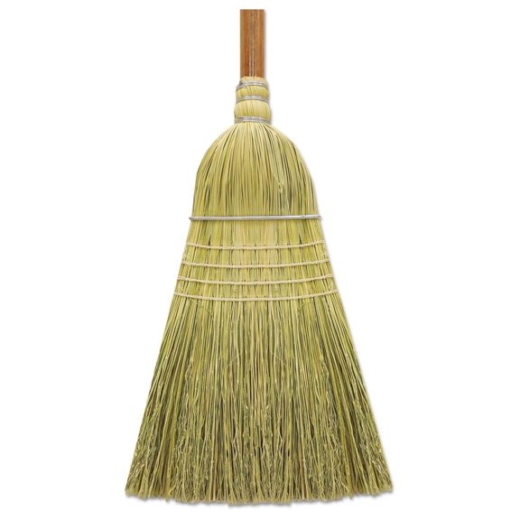 BR10002 Corn/Fiber Warehouse Brooms, 60-Inch, Gray/Natural, 6/CT