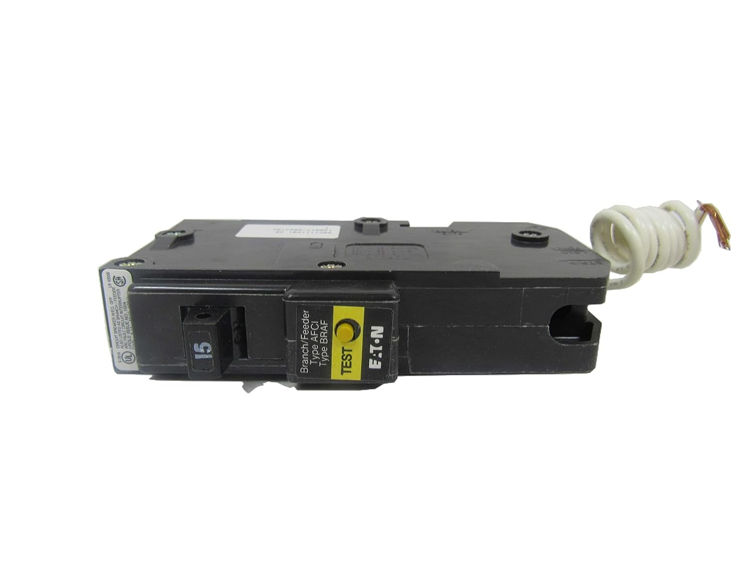 BR115AF Br Series 1 Pole Arc Fault Breaker 15 Amps, 3" X 3" X 2"