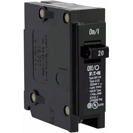 BR120 20 Amp Single Pole Circuit Breaker
