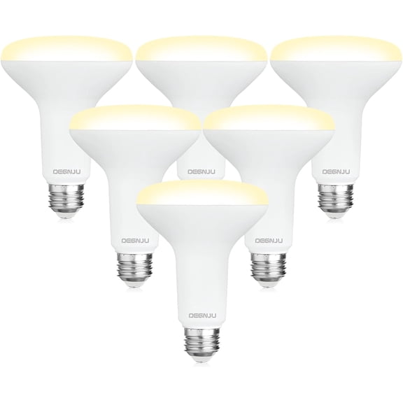 BR30 LED Bulb, Dimmable Flood Lights Indoor CRI80 7W Equivalent 65W 2700K Soft White 650 Lumens, 15000 Lifetime Hours Recessed Light Bulbs, Interior E26 Base LED Can Light Bulbs, 6 Pack