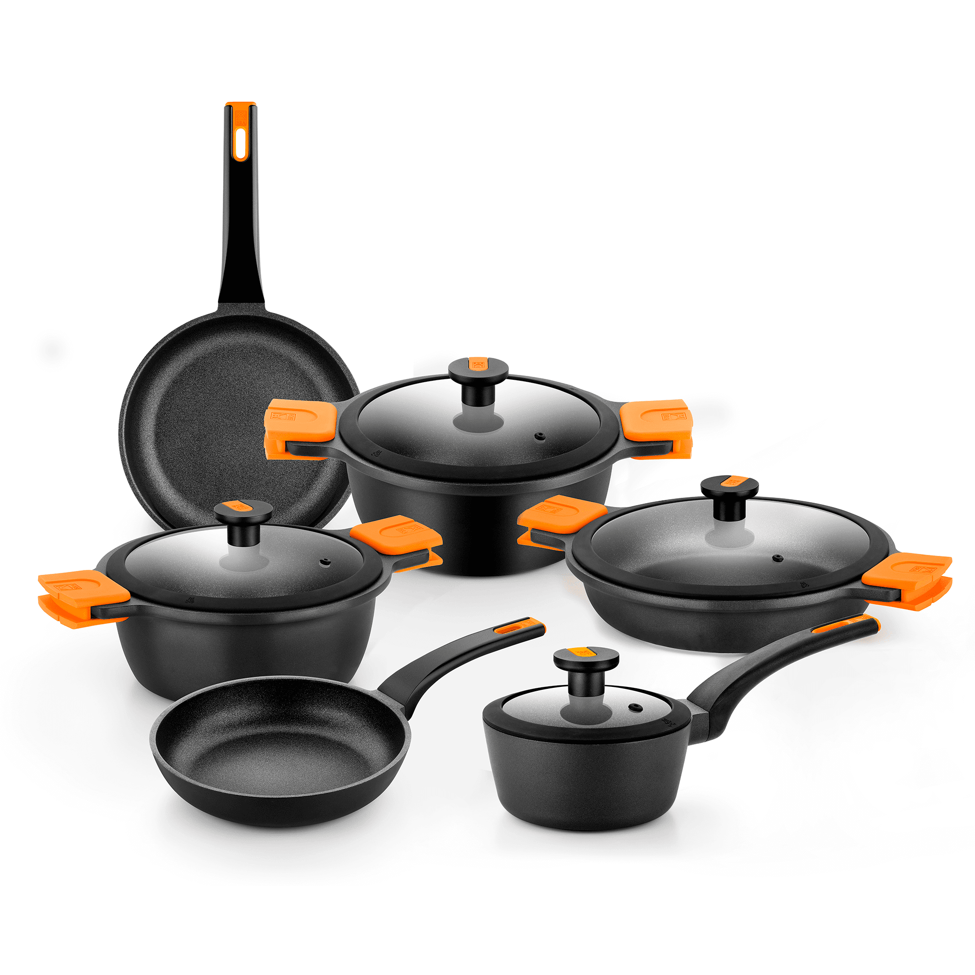 BRA COOKWARE Efficient Pro 10-Piece Nonstick Cookware Set | Cast ...