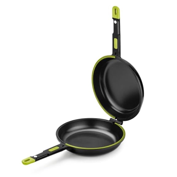 BRA Cookware Foodie Dual Frying Pan Double Skillet for Spanish Omelets & Frittatas, 10.2-Inch