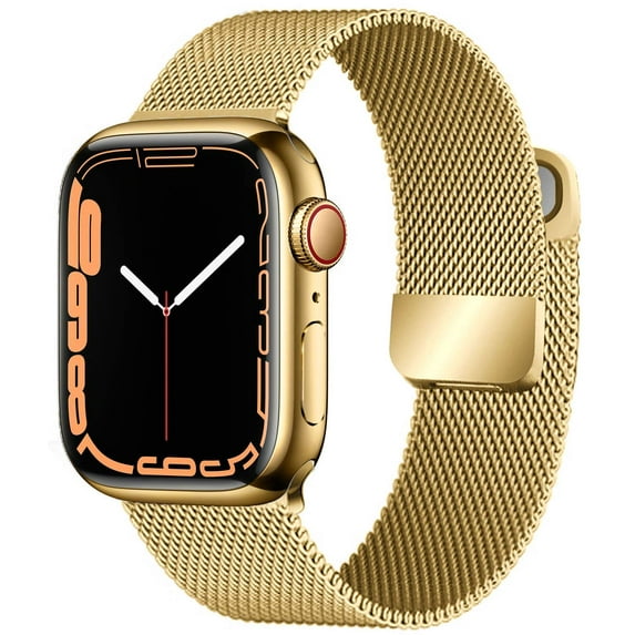 BRADCET 1/2Pack Metal Band Compatible with Apple Watch Bands 38mm 40mm 41mm 42mm 44mm 45mm 49mm Adjustable Stainless Steel Mesh Milanese Loop Strap for iWatch Series Ultra SE 8 7 6 5 4 3 2 1