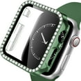 thumbnail image 1 of BRADCET 1/3Pack Bling Hard Cover for Apple Watch Case 38mm 40mm 41mm 42mm 44mm 45mm Women Tempered Glass Screen Protector Diamonds Full Protective Bumper for iWtch Series 8 7 SE 6 5 4 3 2 Accessories, 1 of 12