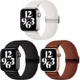thumbnail image 1 of BRADCET 1/3Pack Scrunchie Band Compatible with Apple Watch Bands 38mm 40mm 44mm 45mm 41mm 49mm 42mm Adjustable Stretchy Braided Loop Nylon Wristbands for iWatch Ultra SE Series 9 8 7 6 5 4 3 2 1, 1 of 13