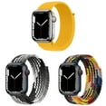 thumbnail image 1 of BRADCET 1/3Pack Sport Loop Strap for Apple Watch Bands 44mm 45mm 38mm 42mm 40mm 41mm 49mm Elastic Adjustable Velcro Nylon Band Braided Loop Wristbands for iWatch Series Ultra 8 7 SE 6 5 4 3 2 1 Nike, 1 of 14