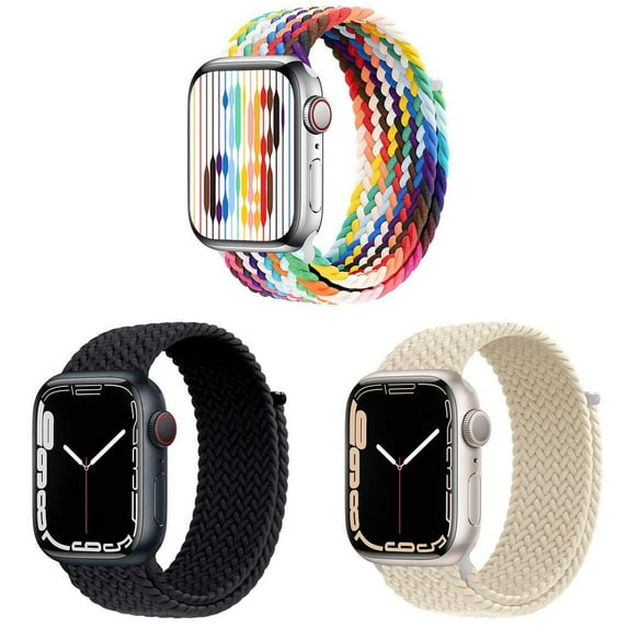 BRADCET 1/3Pack Sport Loop Strap for Apple Watch Bands 44mm 45mm 38mm 42mm 40mm 41mm 49mm Elastic Adjustable Velcro Nylon Band Braided Loop Wristbands for iWatch Series Ultra 8 7 SE 6 5 4 3 2 1 Nike