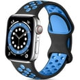 thumbnail image 1 of BRADCET 1/4Pack Nike Silicone Sport Band Compatible with Apple Watch Bnads 44mm 45mm 38mm 40mm 49mm 42mm 41mm Elastic Adjustable Breathable Bands Strap for iWatch Series Ultra 9 8 7 SE 6 5 4 3 2 1, 1 of 14