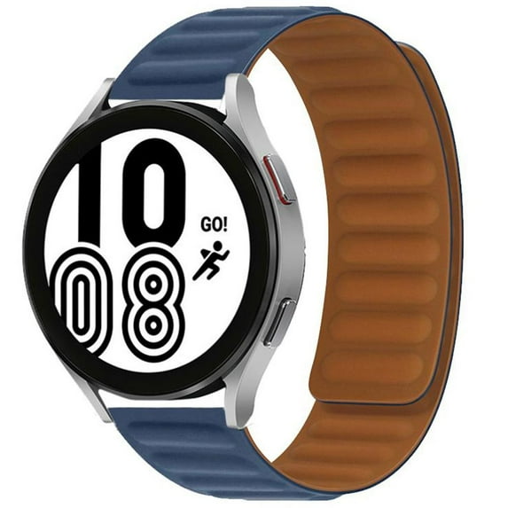 BRADCET 20mm 22mm Bands for Samsung Galaxy Watch 6 5 4 40mm 44mm/ Watch 6 4 Classic 43mm 47mm 42mm 46mm/ 5 Pro 45mm/ Active 2 Watch/ Magnetic Leather Bands Magnet Loop for Samsung Amazfit Garmin watch