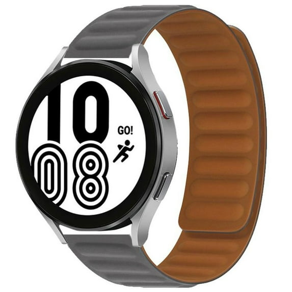 BRADCET 20mm 22mm Bands for Samsung Galaxy Watch 6 5 4 40mm 44mm/ Watch 6 4 Classic 43mm 47mm 42mm 46mm/ 5 Pro 45mm/ Active 2 Watch/ Magnetic Leather Bands Magnet Loop for Samsung Amazfit Garmin watch