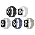 thumbnail image 1 of BRADCET 5Pack Silicoen Sport Band for Apple Watch Bands 44mm 45mm 41mm 40mm 38mm 49mm 42mm Women Men, Adjustable Elastic Wristbands Strap  for iWatch Series Ultra 8 7 SE 6 5 4 3 2 1 Nike Accessories, 1 of 15