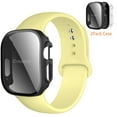 thumbnail image 1 of BRADCET Compatible with Apple Watch Silicone Sport Bands iWatch Series Band 49mm 45mm 44mm 41mm 40mm and Hard Privacy Screen Protectors Case Cove Apple Watch Series 9 8 7 SE 6 5 4 Ultra 2 Women Men, 1 of 12