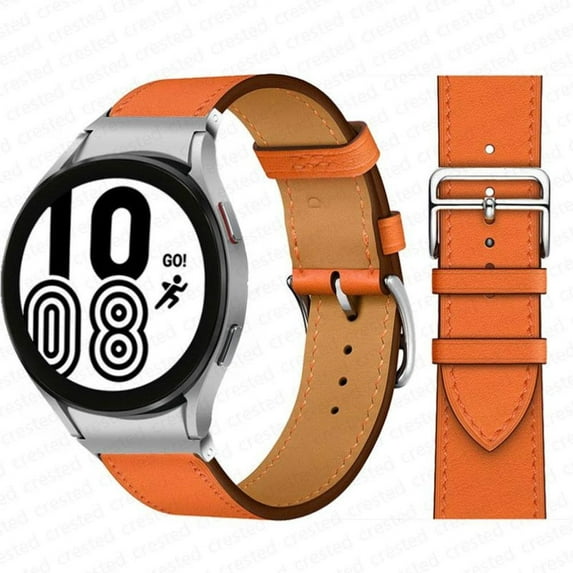 BRADCET Compatible with Samsung Galaxy 6 5 4 40mm 44mm/ 4 Classic 42mm 46mm/ 6 Classic 43mm 47mm/ Galaxy Watch 5 Pro 45mm 20mm Band No Gap UP Leather Wristbands