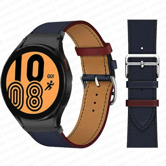 BRADCET Compatible with Samsung Galaxy 6 5 4 40mm 44mm/ 4 Classic 42mm 46mm/ 6 Classic 43mm 47mm/ Galaxy Watch 5 Pro 45mm 20mm Band No Gap UP Leather Wristbands