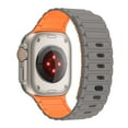 thumbnail image 1 of BRADCET Silicone Magnetic Link Band Compatible with Apple Watch Band iwatch Bands 49mm 45mm 44mm 42mm 41mm 40mm 38mm Silicone Wristband Magnet link for iWatch SE SE2& Series 9 8 7 6 5 4 3 Ultra 2, 1 of 11