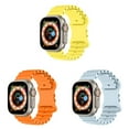 thumbnail image 1 of BRADCET Silicone Ocean Band for Apple Watch Bands 49mm 44mm 45mm 38mm 40mm 41mm Men Women, Adjustable Sport Band Strap Wristband for Replacement iWatch Series Ultra 8 7 SE 6 5 4 3 2 1 Accessories, 1 of 13