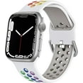 thumbnail image 1 of BRADCET Sport Bands Compatible with Apple Watch Band iWatch Bands 49mm 45mm 44mm 42mm 41mm 40mm 38mm Women Men, Adjustable Soft Silicone Sport Band for iWatch Series 9 8 7 6 5 4 3 2 1 SE Ultra, 1 of 13