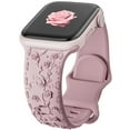 thumbnail image 1 of BRADCET Women Cute Floral Bands Compatible with Apple Watch Band 41mm 40mm 38mm 49mm 45mm 44mm 42mm Rose Engraved Silicone Embossed Flower Pattern Strap for iWatch Series 9 8 SE7 6 5 4 3 Ultra 2, 1 of 7