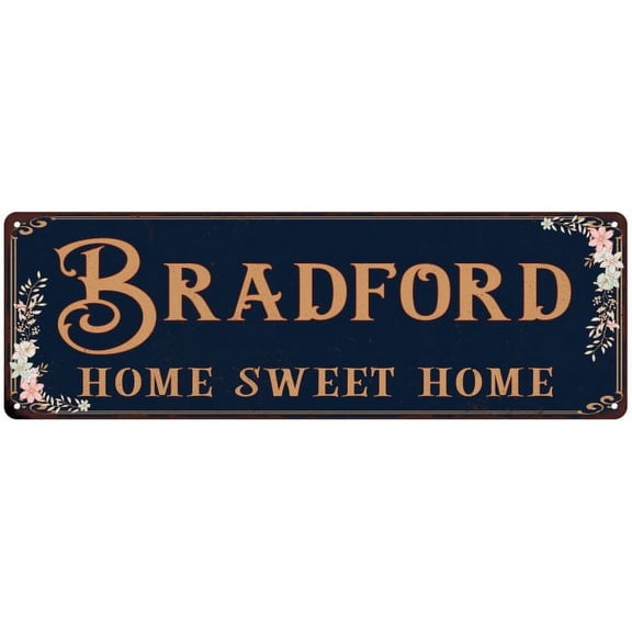BRADFORD Home Sweet Home Victorian Gift 6x18 Metal Sign 206180046891
