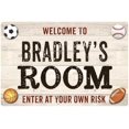 thumbnail image 1 of BRADLEY'S Room Kids Bedroom Sign Boy's Gift 8x12 Metal 108120090173, 1 of 1