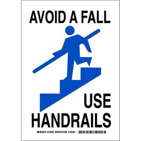 brady 123953 facility sign, poly, 10 x7 in, blk/blue/wht