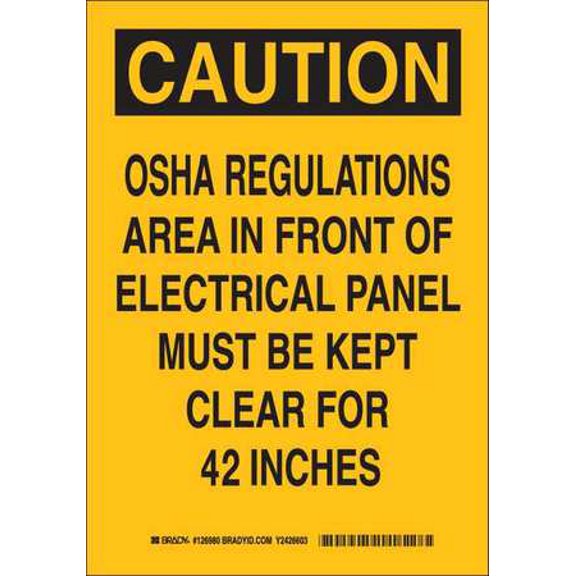 BRADY 126981 Caution Sign,14 x 10In,Black/Yellow G1913908