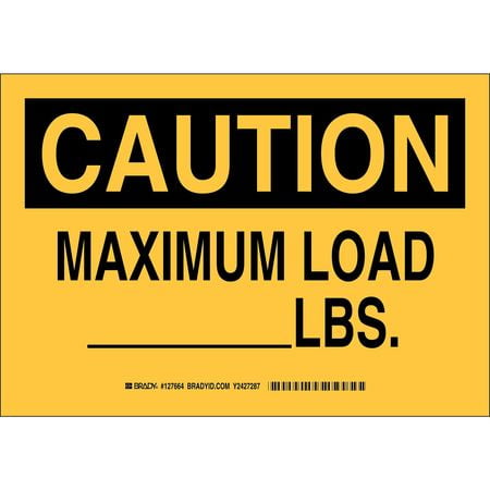 BRADY 127665 Caution Sign,10 x 14In,Black/Yellow G1912340
