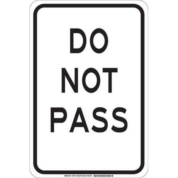 BRADY 129473 Traffic Sign,18 x 12In,Black/White G9452441