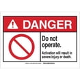 thumbnail image 1 of BRADY 144473 Danger Sign,Do Not Operate,B-811,7in.H G9399555, 1 of 1